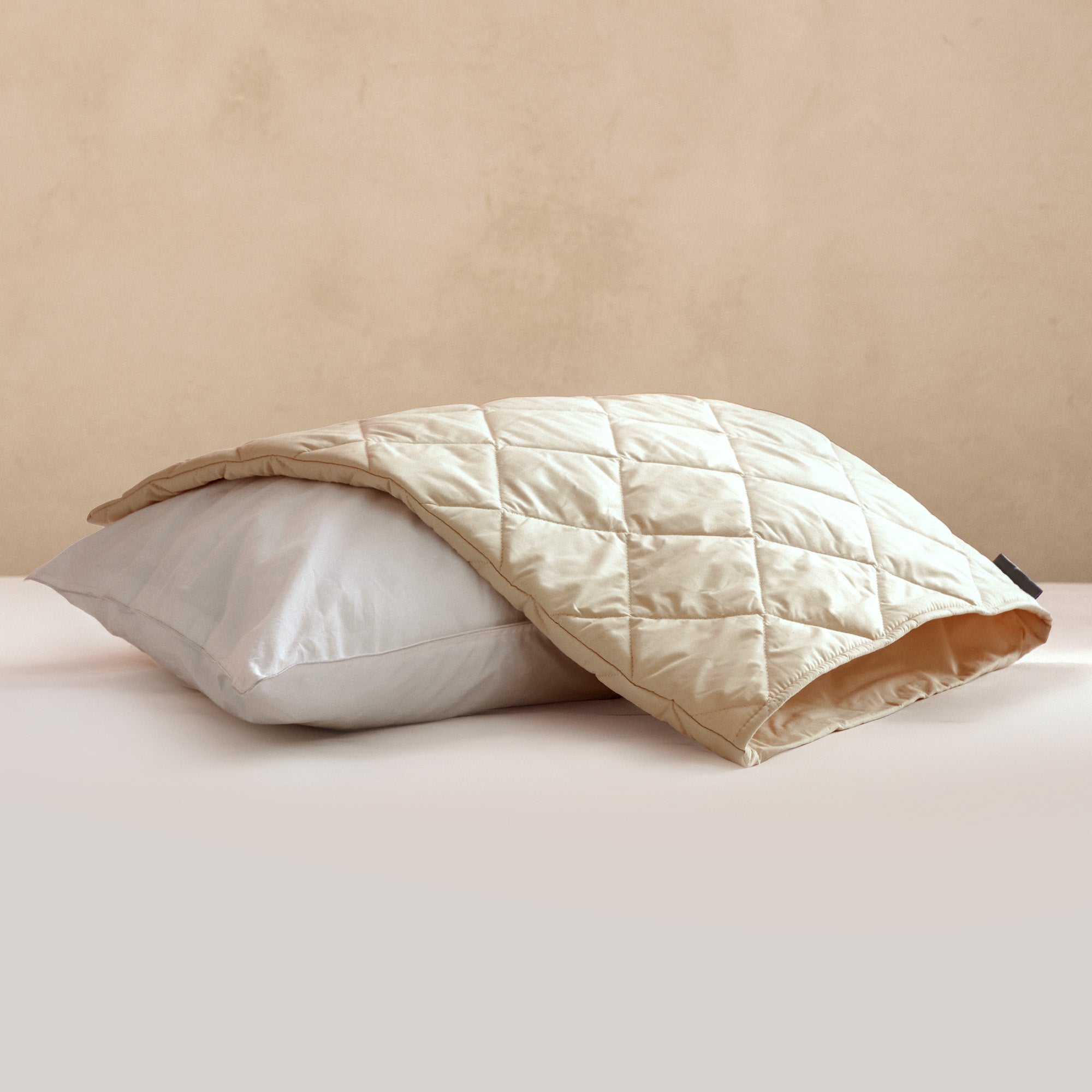 Washable Quilted Wool Pillow Protector