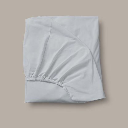 Product image of Arinta Organic Cotton Fitted Sheet - Earl Grey by Woolroom – premium organic cotton bedding