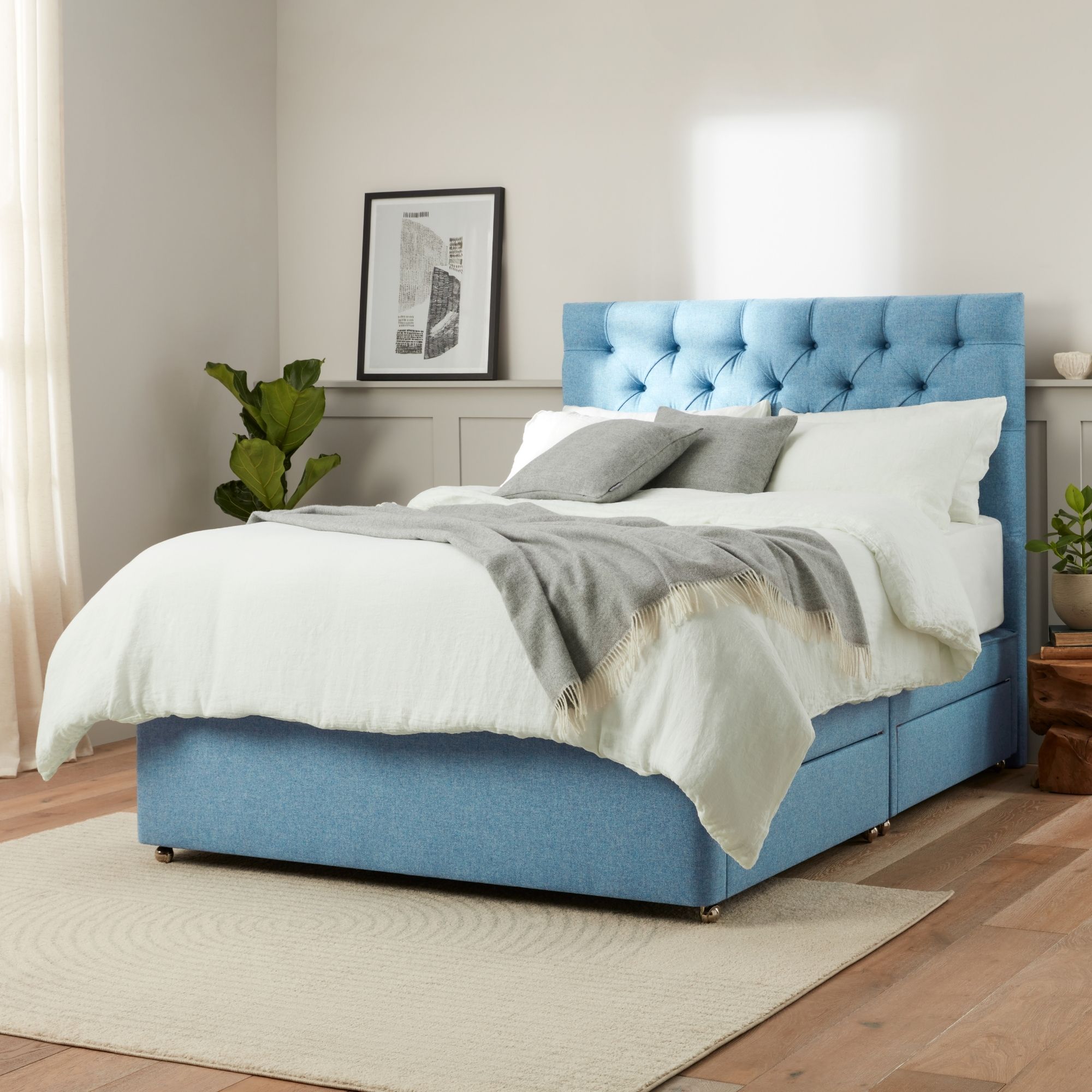 Product image of Chartwell Upholstered Divan - Walnut by Woolroom – premium divans