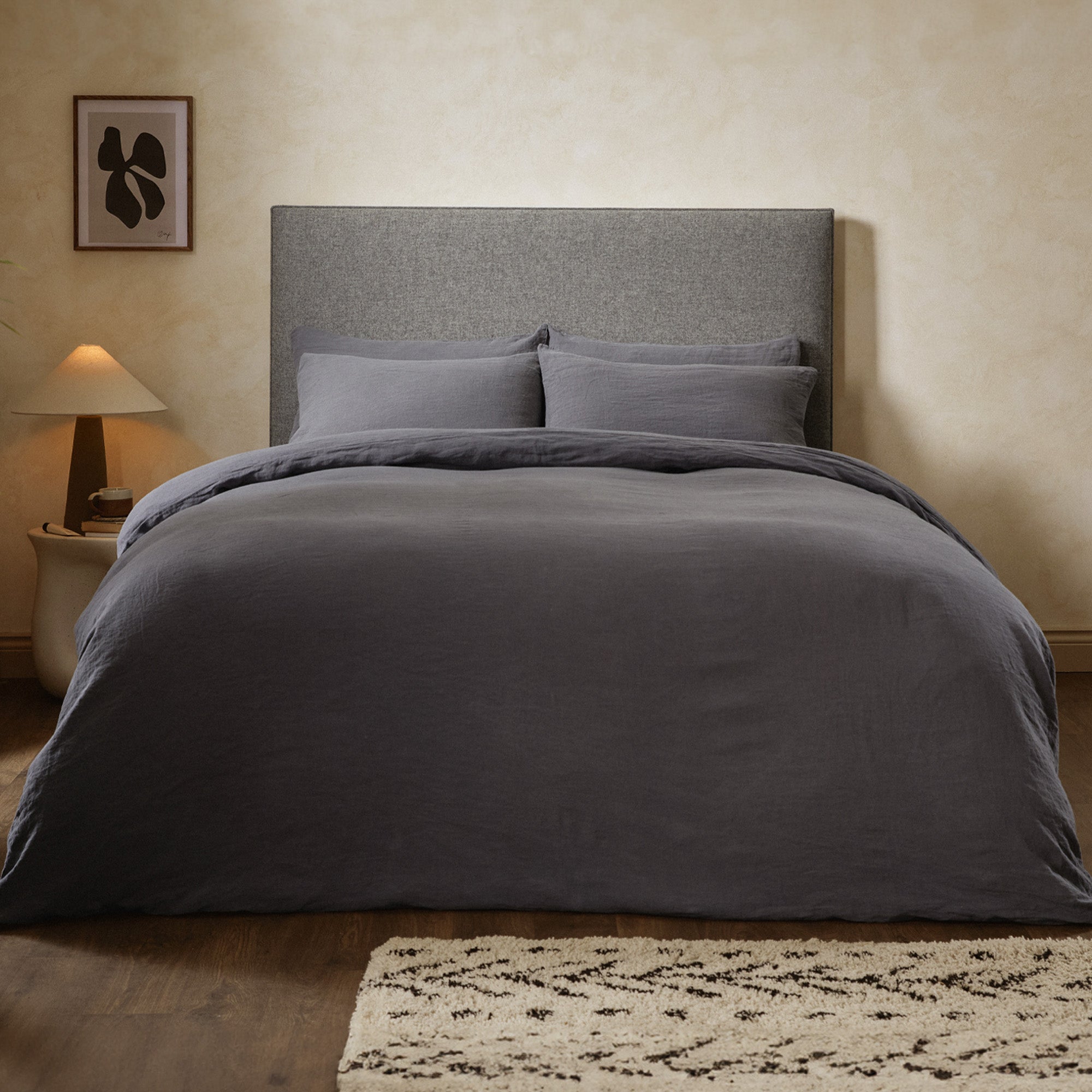 Mariana Linen Blend Set - Charcoal